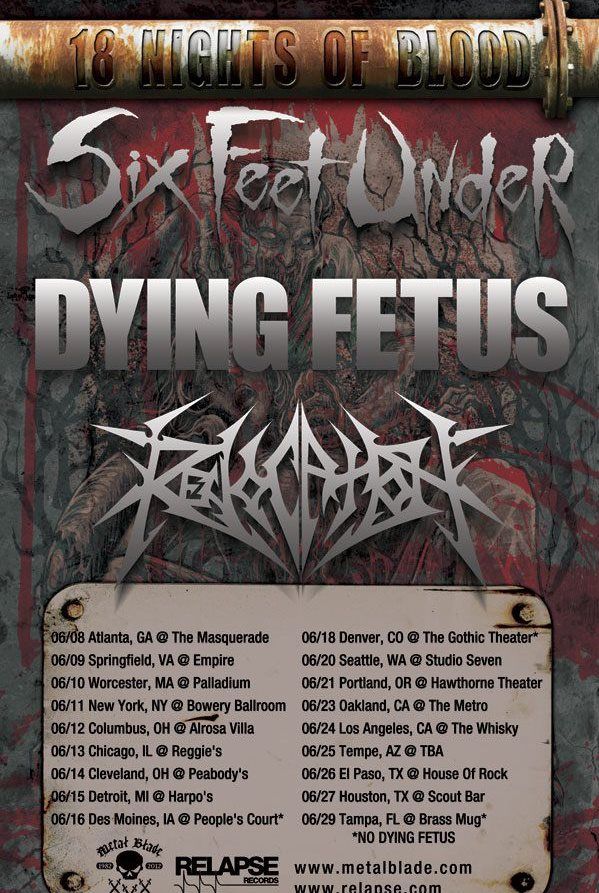 18 Nights of Blood Tour feat Six Feet Under and Dying Fetus – REVIEW
