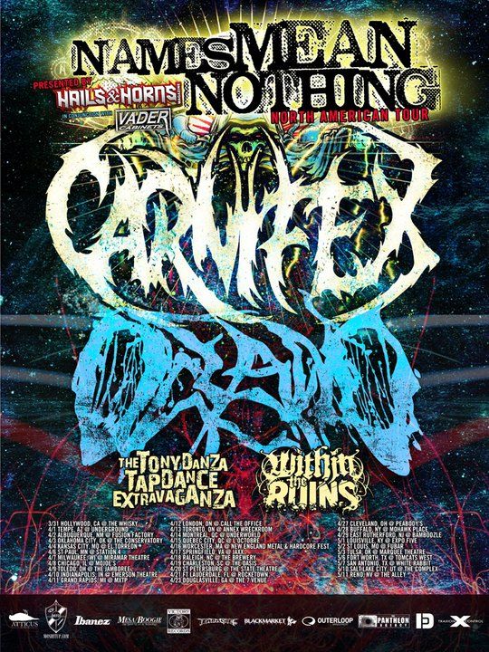 Names Mean Nothing Tour feat Carnifex & Oceano – REVIEW