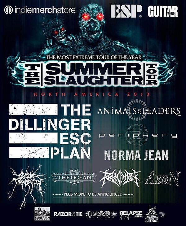 The Summer Slaughter Tour 2013 Lineup Announced