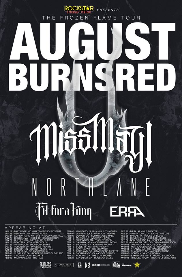 August Burns Red “The Frozen Flame Tour” – GALLERY