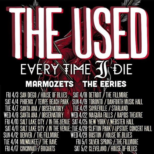 The Used’s North American Tour With Every Time I Die – Ticket Giveaway