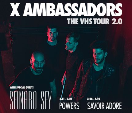 X Ambassadors’ “The VHS Tour 2.0” – Ticket Giveaway