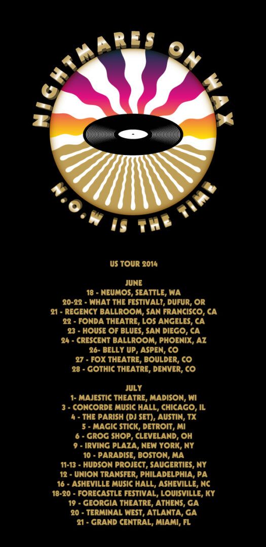 N.O.W. Is The Time US Tour - poster