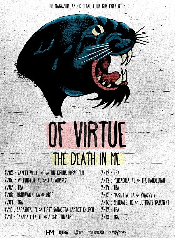 Of Virtue and The Death In Me tour - poster