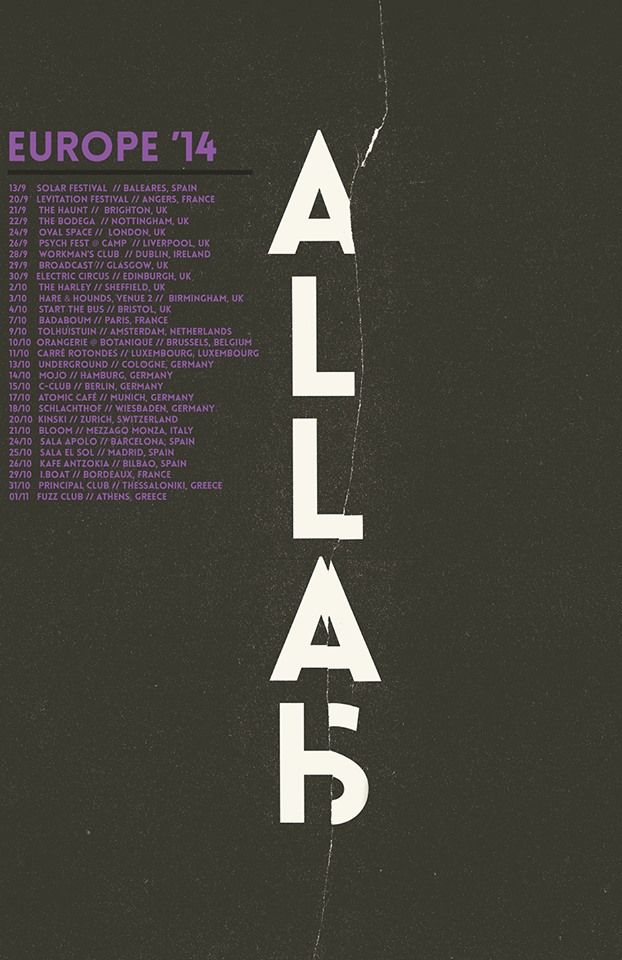 Allah-Las European Tour - poster