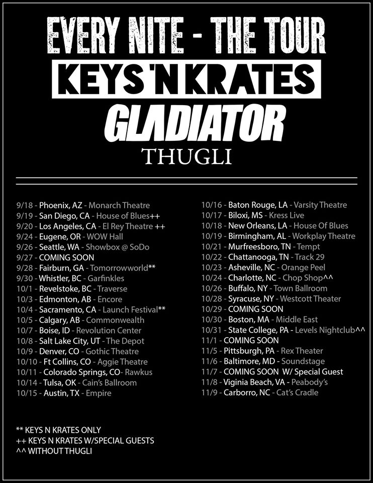 Keys N Krates Every Nite Tour - poster