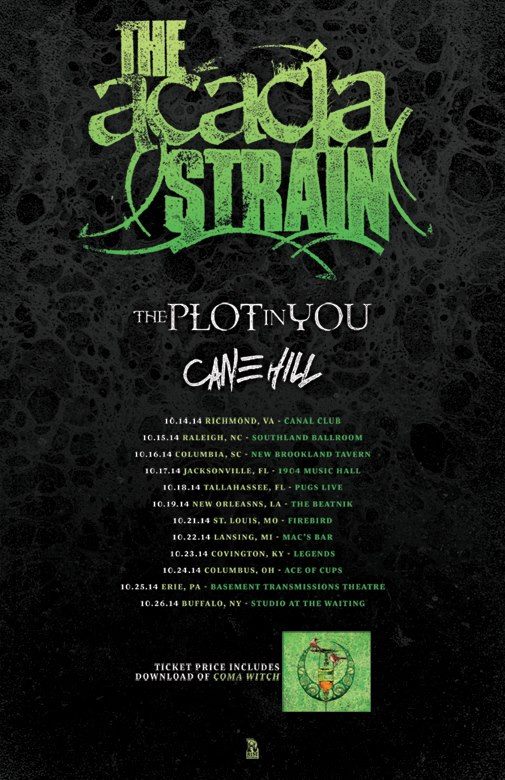 The Acacia Strain U.S. 2014 Tour - poster