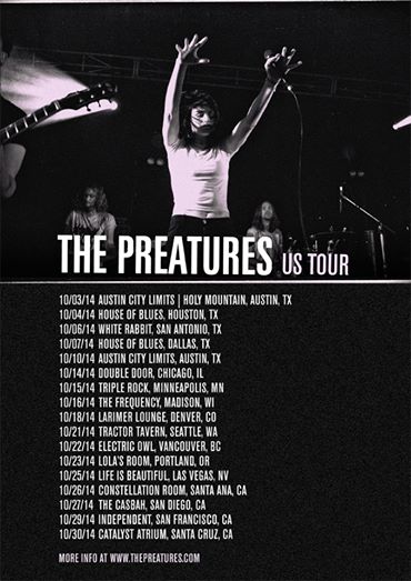 The Preatures North American Tour 2014 - poster