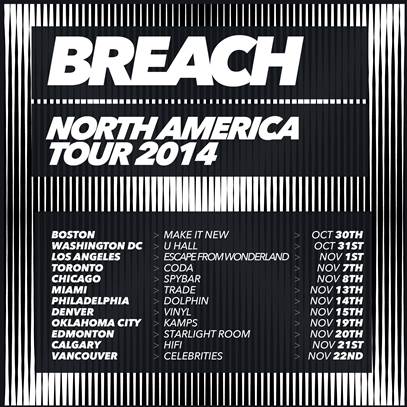 Breach North American Tour Fall 2014 - poster