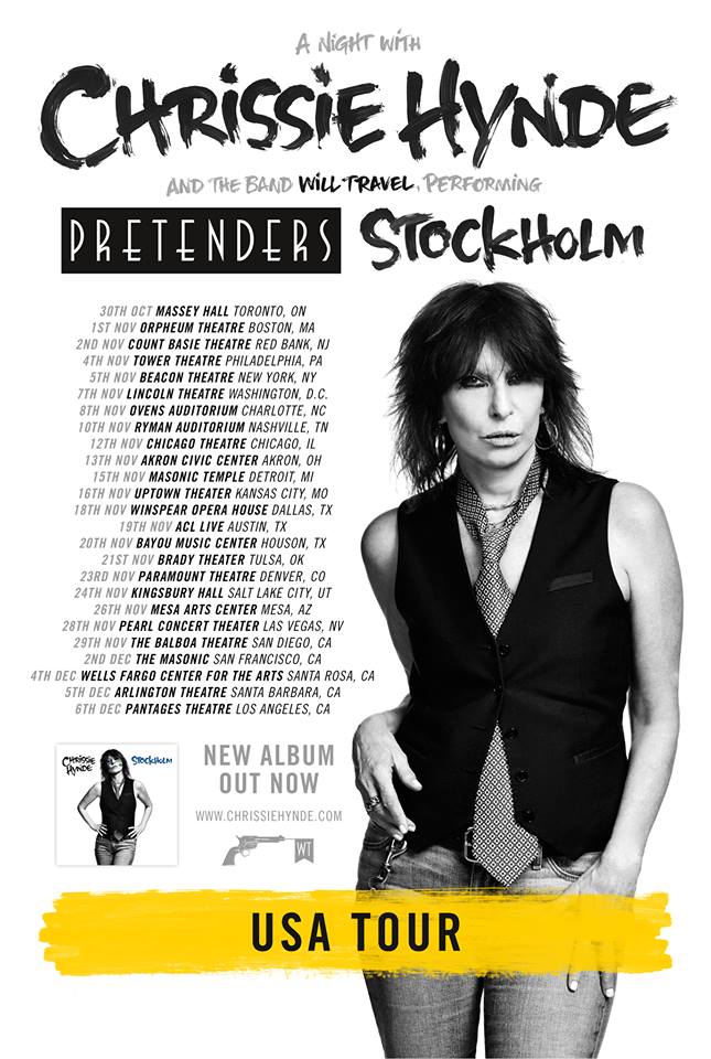 Chrissie Hynde North American Tour 2014 - poster