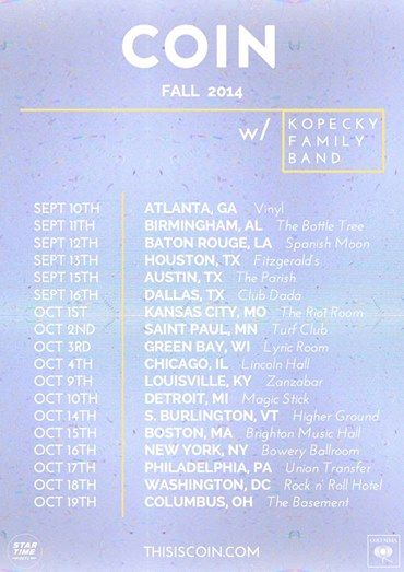 COIN w: Kopecky Family Band Fall 2014 - poster