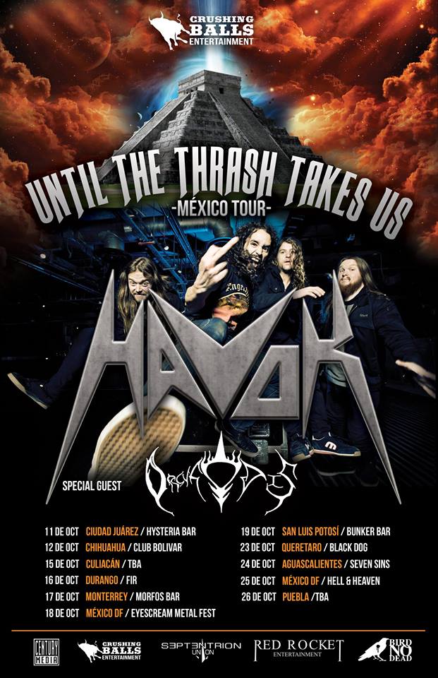 HAVOK - Mexico 2014 Tour - poster