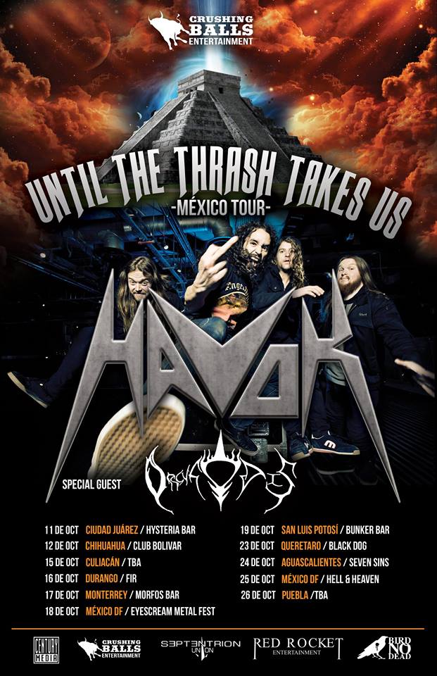 HAVOK - Mexico 2014 Tour - poster