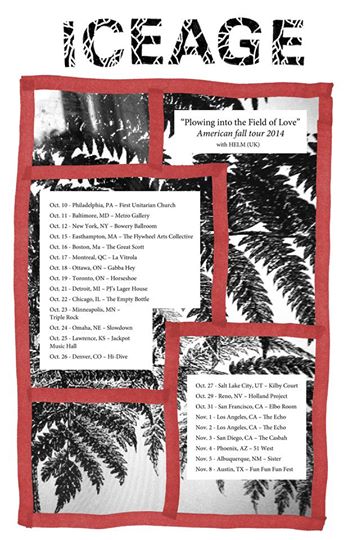 Iceage North American Tour 2014 - poster