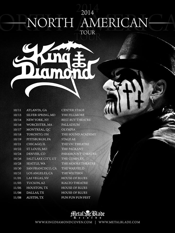 King Diamond North American Tour 2014 - poster