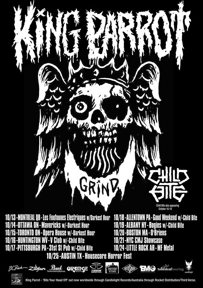 King Parrot - North American Tour 2014 - poster