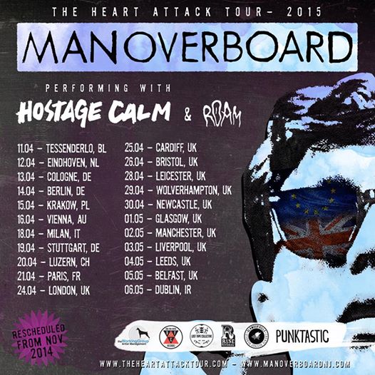 Man Overboard The Heart Attack Tour 2015 - poster