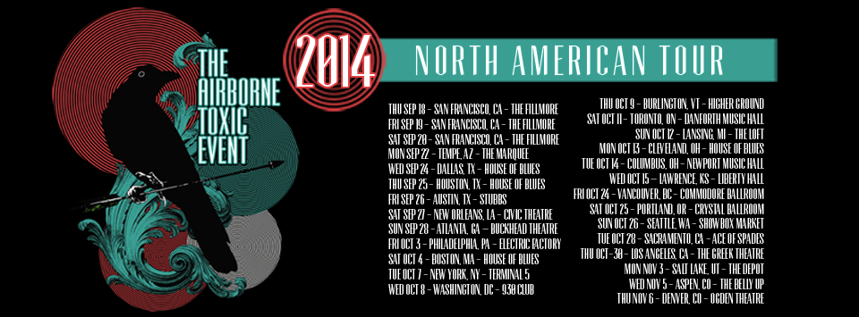 The Airborne Toxic Event North American Tour 2014 - poster