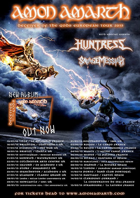 Amon Amarth Winter European Tour 2015 - poster