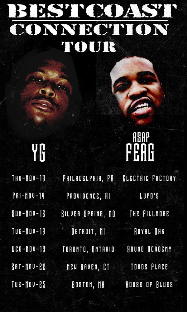 ASAP Ferg and YG Bestcoast Connection Tour - poster