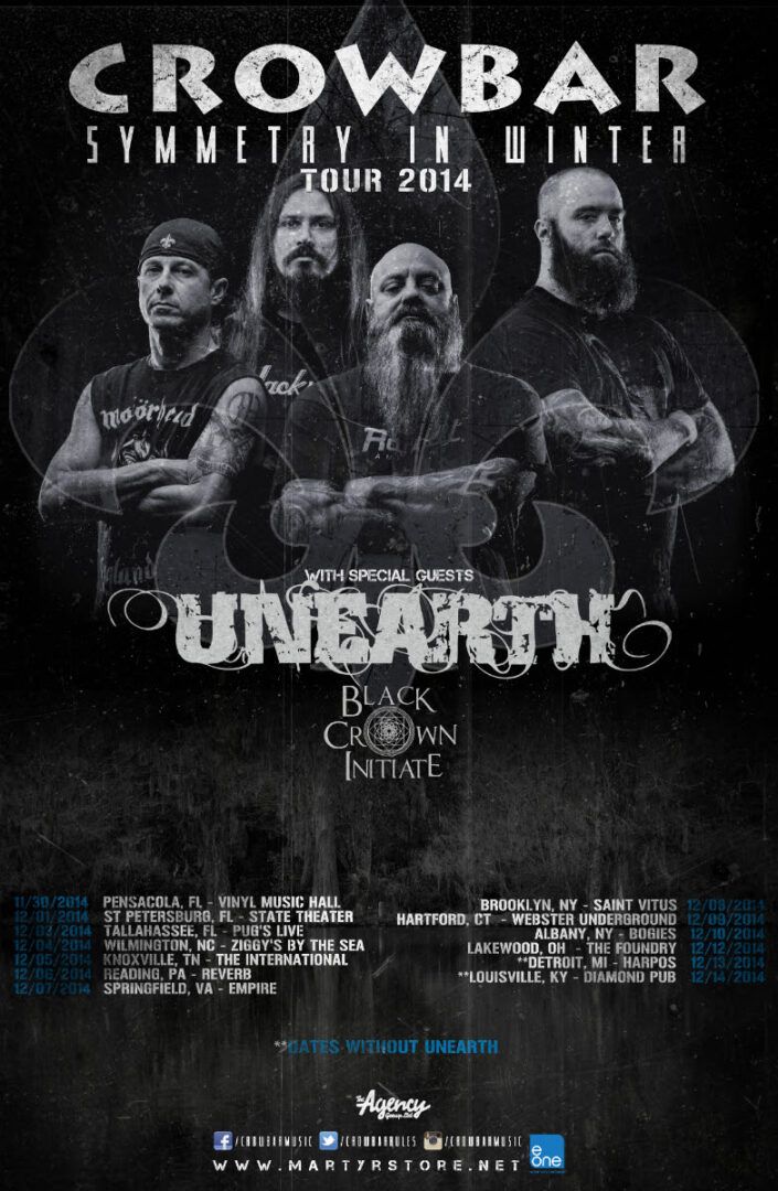 Crowbar Symmetry in Winter Tour 2014 - poster