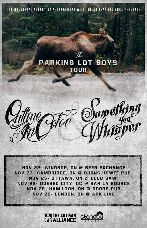 Outline In Color The Parking Lot Boys Tour - poster