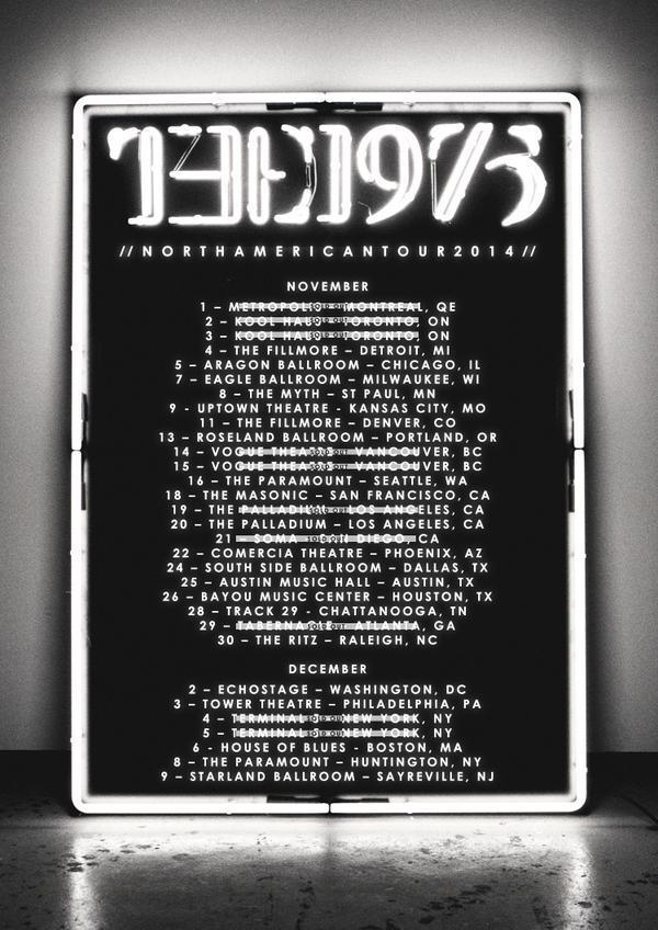 The 1975 - 2014 North American tour - poster