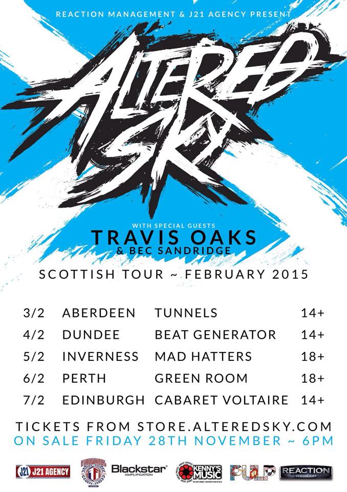 Altered Sky - Scottish Winter 2015 Tour - poster