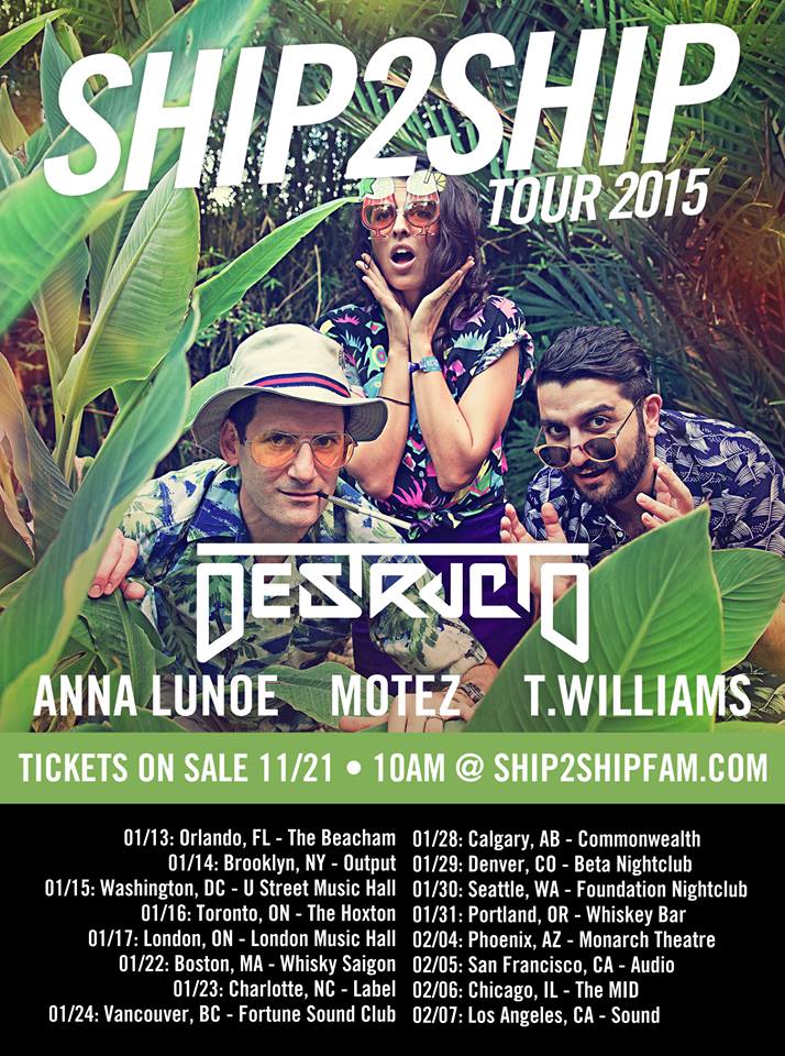 Anna Lunoe - Ship2Ship Tour 2015 - poster