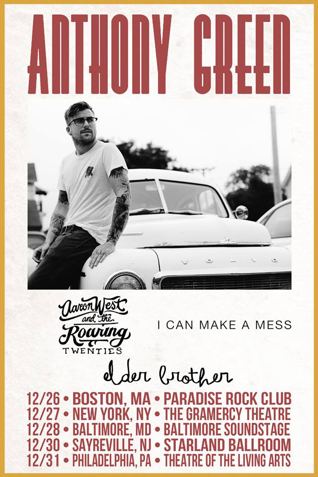 Anthony Green - East Coast Solo Tour 2014 - poster