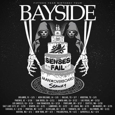 Bayside - 15 Year Birthday Tour - poster