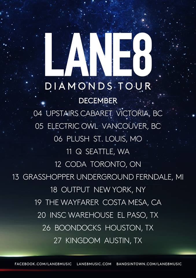 Lane 8 - Diamonds Tour 2014 - poster