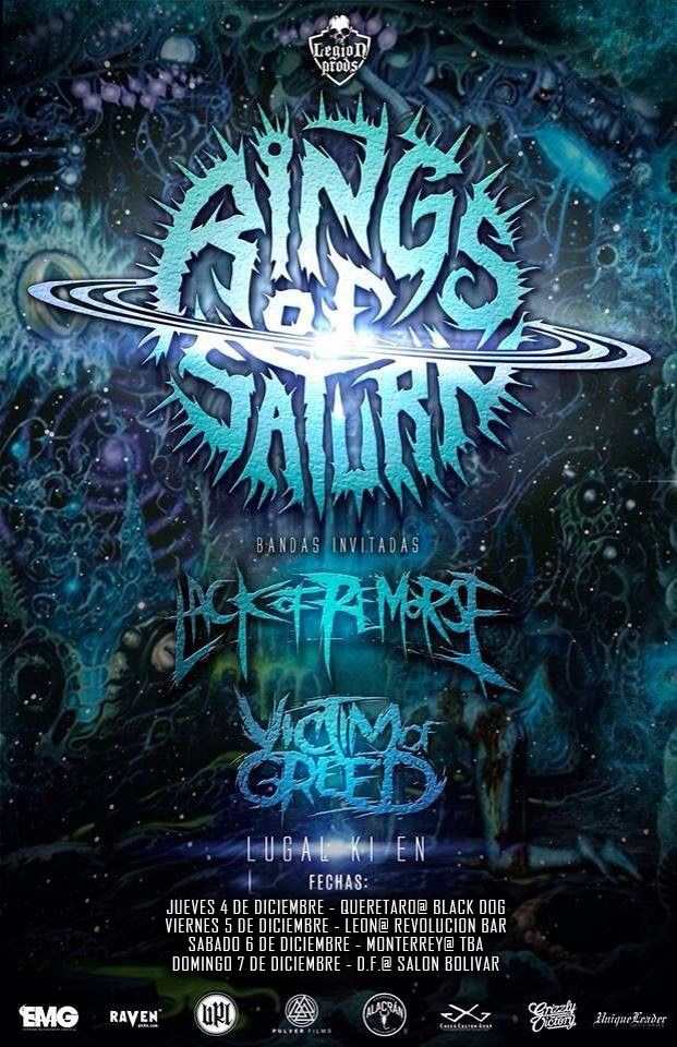 Rings of Saturn - Mexico Tour 2014 - poster