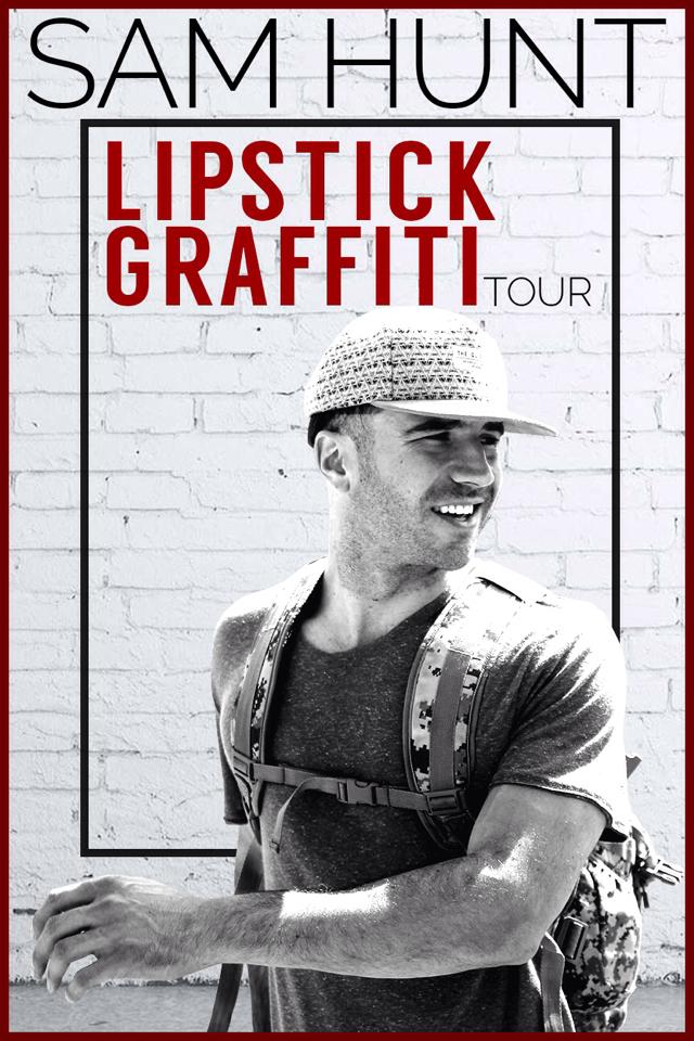 Sam Hunt - Lipstick Graffiti Tour 2015 - poster