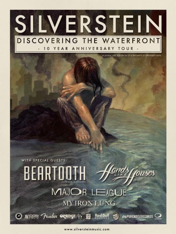 Silverstein - Discovering  The Waterfront 10 Year Anniversary Tour - poster