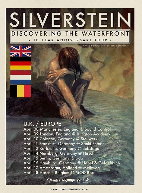 Silverstein - UK + European 10 Year Tour - poster