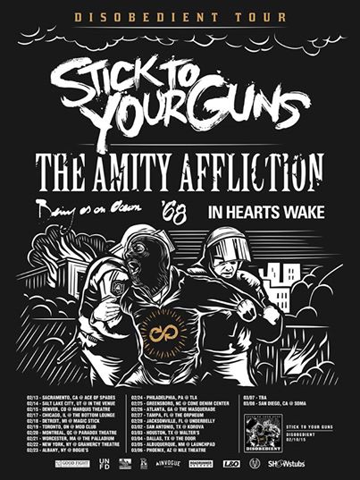 Stick To Your Guns - Disobedient Tour 2015 - poster