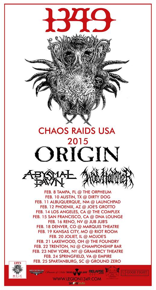 1349 - Chaos Raids 2015 Tour - poster
