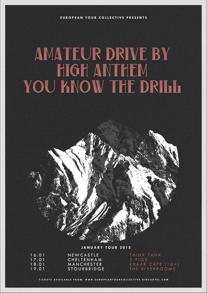 Amateur Drive By - January UK Tour 2015 - poster