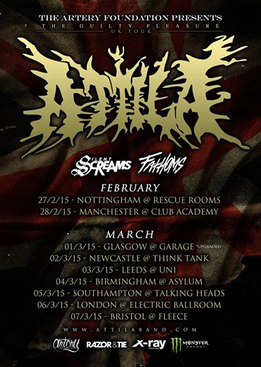 Attila - The Guilty Pleasure UK Tour - poster