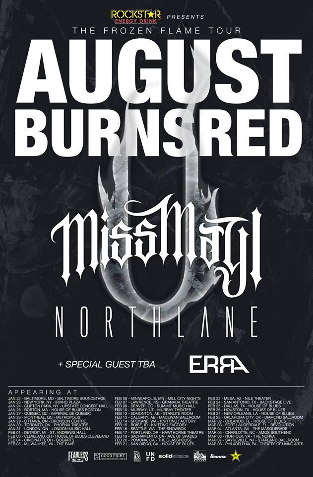 August Burns Red - The Frozen Flame Tour - contest image