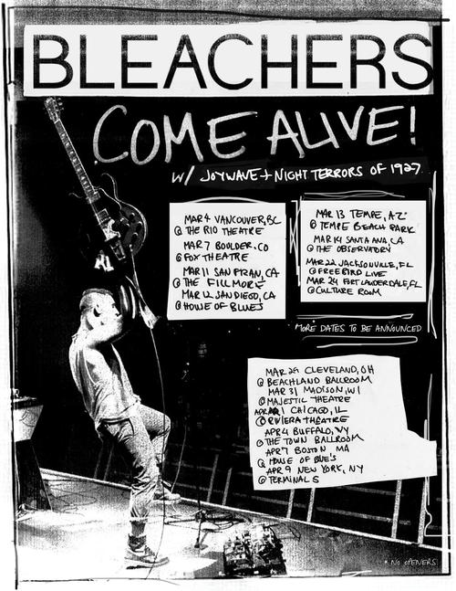 Bleachers - Come Alive! Tour - poster