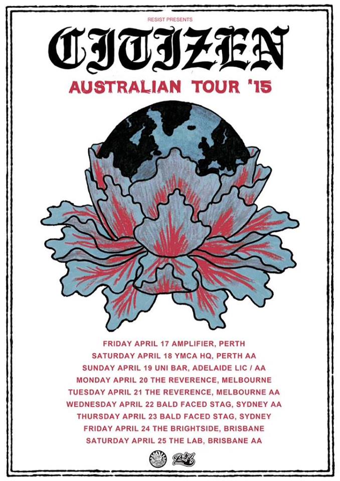 Citizen - Australian Tour 2015 - poster