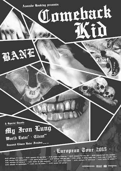 Comeback Kid - Co-headlining European Tour With Bane - poster