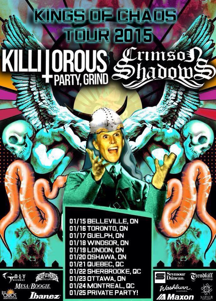 Crimson Shadows - Kings Of Chaos Tour - poster