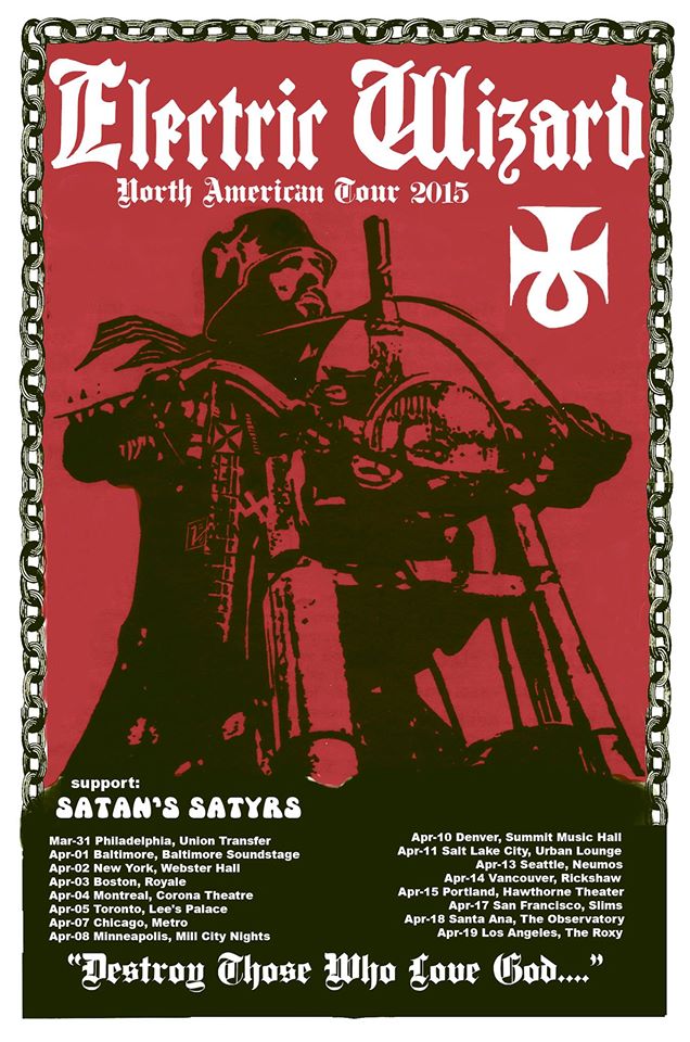 Electric Wizard - North American Tour 2015 - poster