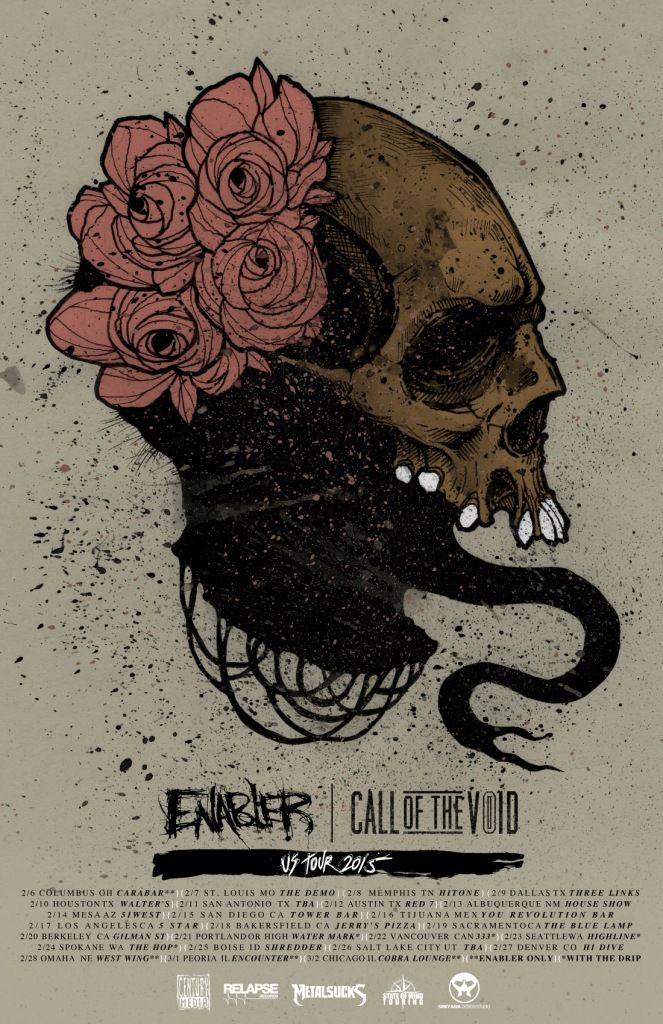 Enabler - Coheadlining North American 2015 Tour With Call Of the Void - poster