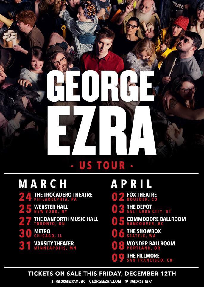 George Ezra - 2015 U.S. tour - poster