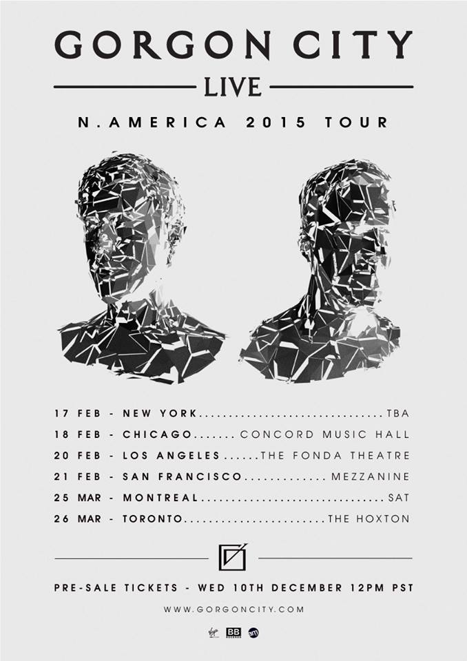 Gorgon City - North American Winter 2015 Tour - poster
