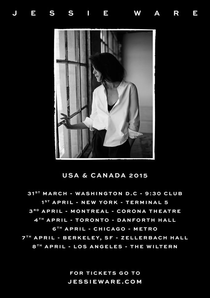Jessie Ware - Spring 2015 North American Tour - poster